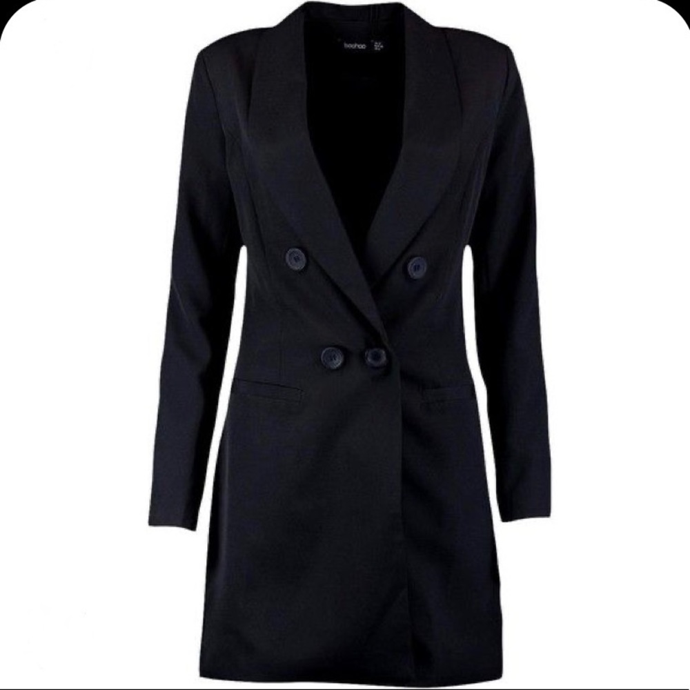 Boohoo Ada Blazer Black (NWT)